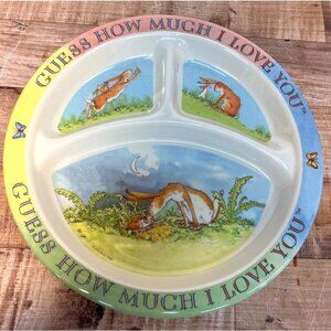 Melamine Guess How Much I Love You Divided Plate For Kids Easter